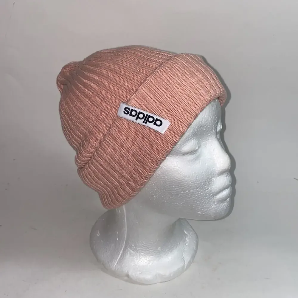 adidas pink beanie